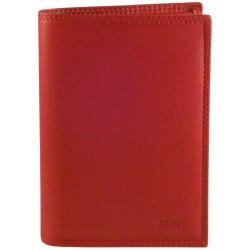 Portefeuille cuir vachette rouge de marque SPIRIT.1