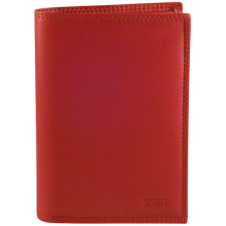 Portefeuille cuir vachette rouge SPIRIT - MAROQUINERIE-MEAUX.COM