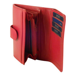 Porte monnaie rouge spirit avec fermeture zip.