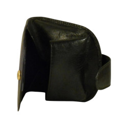 Porte monnaie cuvette de marque SPIRIT en cuir vachette collet noir.
