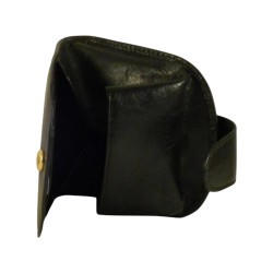 Porte monnaie cuvette de marque SPIRIT en cuir vachette collet noir.2