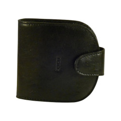Porte monnaie cuvette de marque SPIRIT en cuir vachette collet noir.