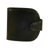 Porte monnaie cuvette de marque SPIRIT en cuir vachette collet noir.
