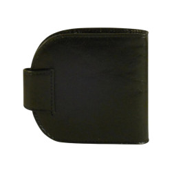 Porte monnaie cuvette de marque SPIRIT en cuir vachette collet noir.