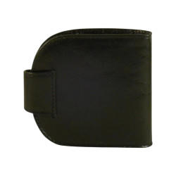 Porte monnaie cuvette de marque SPIRIT en cuir vachette collet noir.3