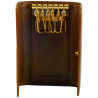 Porte clé de marque SPIRIT en cuir vachette collet marron.
