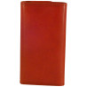 Porte clés de marque SPIRIT en cuir vachette collet rouge.