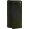Porte clés de marque SPIRIT en cuir vachette collet noir.