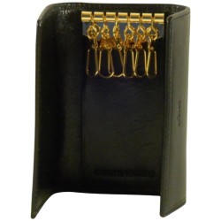 Porte-clés de marque SPIRIT en cuir vachette collet noir. 2