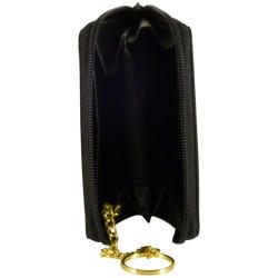 Porte-monnaie de marque SPIRIT en cuir vachette collet noir. 2