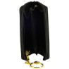 Porte monnaie-clés de marque SPIRIT en cuir vachette collet noir.