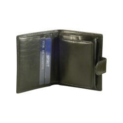 Porte monnaie porte carte noir fermé par un bouton pression.2
