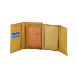 Portefeuille cuir marrron 3 volets de marque SPIRIT