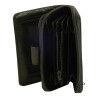 Porte monnaie et cartes de marque SPIRIT en cuir vachette collet noir.
