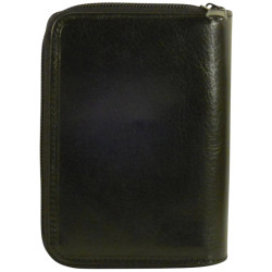 Porte monnaie et cartes de marque SPIRIT en cuir vachette collet noir.