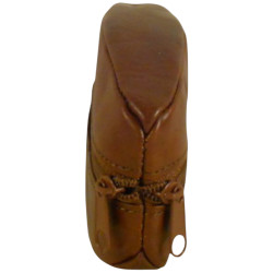 Porte monnaie porte clés de marque SPIRIT en cuir vachette collet marr
