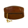Porte monnaie porte clés de marque SPIRIT en cuir vachette collet marr