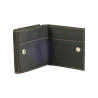 Porte monnaie toile et cuir vachette de marque LOUIS C. 3-l7730-noir