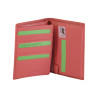 Portefeuille grand format en cuir vachette rose de marque FANCIL. 2-fa202-rose