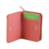 Porte monnaie - cartes de marque FANCIL en cuir vachette rose.