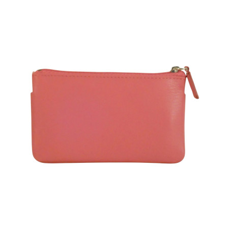 Porte monnaie FANCIL en cuir vachette rose
