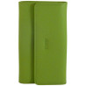 Porte clés de marque FANCIL en cuir vachette vert anis.