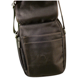 LOUIS C sac bandoulière marron pour homme