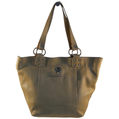 PHYNES - Sac à main en cuir vachette sable