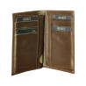Portefeuille cuir vachette marron de marque SPIRIT
