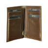 Portefeuille cuir vachette marron de marque SPIRIT-f3802-marron-2