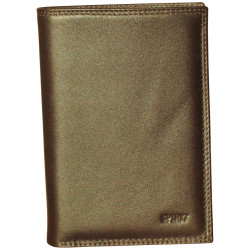 Portefeuille cuir vachette marron de marque SPIRIT