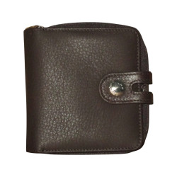 Porte-monnaie LOUIS C marron - 7 cartes, cuir vachette