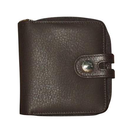 Porte-monnaie LOUIS C marron - 7 cartes, cuir vachette