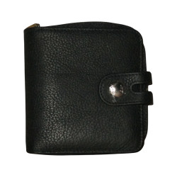 Porte-monnaie LOUIS C noir - 7 cartes, cuir vachette