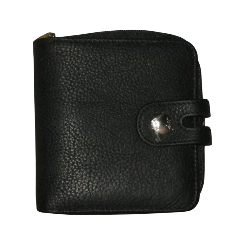 Porte-monnaie LOUIS C noir - 7 cartes, cuir vachette