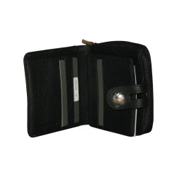 Porte-monnaie LOUIS C noir - 7 cartes, cuir vachette