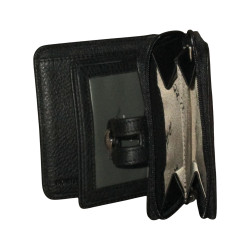 Porte-monnaie LOUIS C noir - 7 cartes, cuir vachette