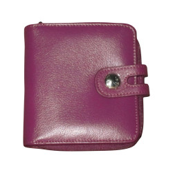 Porte-monnaie LOUIS C violet - 7 cartes, cuir vachette