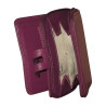 Porte-monnaie LOUIS C violet - 7 cartes, cuir vachette