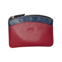 Porte monnaie - porte clés FANCIL bi-colore bleu-rouge