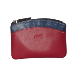 Porte monnaie - porte clés FANCIL bi-colore bleu-rouge