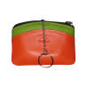 Porte monnaie - porte clés FANCIL bi-colore vert-orange-fa-908-3