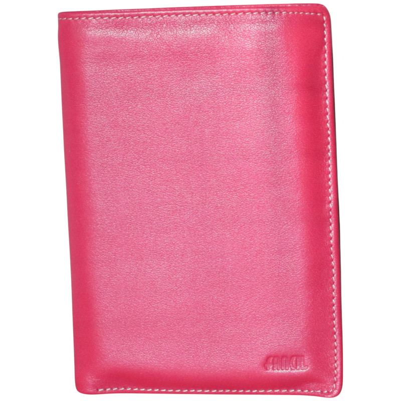 Portefeuille FANCIL rouge - interieur multicolore