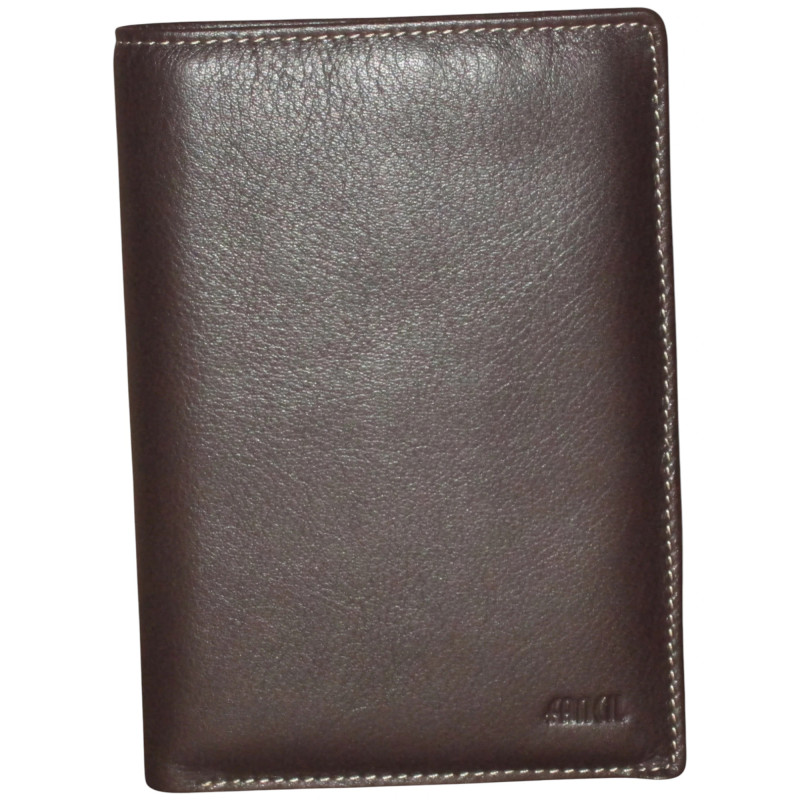 Portefeuille FANCIL marron - interieur multicolore