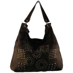 sac bandoulière en croûte de cuir marron-1