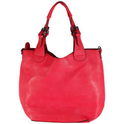 FLORA & CO - sac à main, sac bandoulière ou sac porté sur l'épaule rouge-4