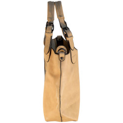 Sac à main, sac bandoulière beige FLORA & CO - MAROQUINERIE-MEAUX.COM