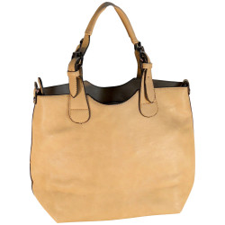 Sac à main, sac bandoulière beige FLORA & CO - MAROQUINERIE-MEAUX.COM