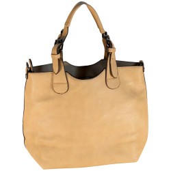 FLORA & CO - sac à main, sac bandoulière ou sac porté sur l'épaule beige-5