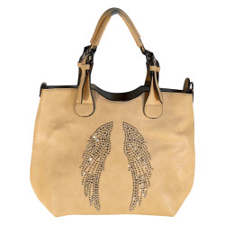 Sac à main, sac bandoulière beige FLORA & CO - MAROQUINERIE-MEAUX.COM